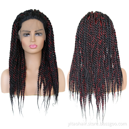 Crochet Twist Braids Soft Synthetic Jumbo Braid Women Hair Wig  Purple Black Long Wigs for Black Women